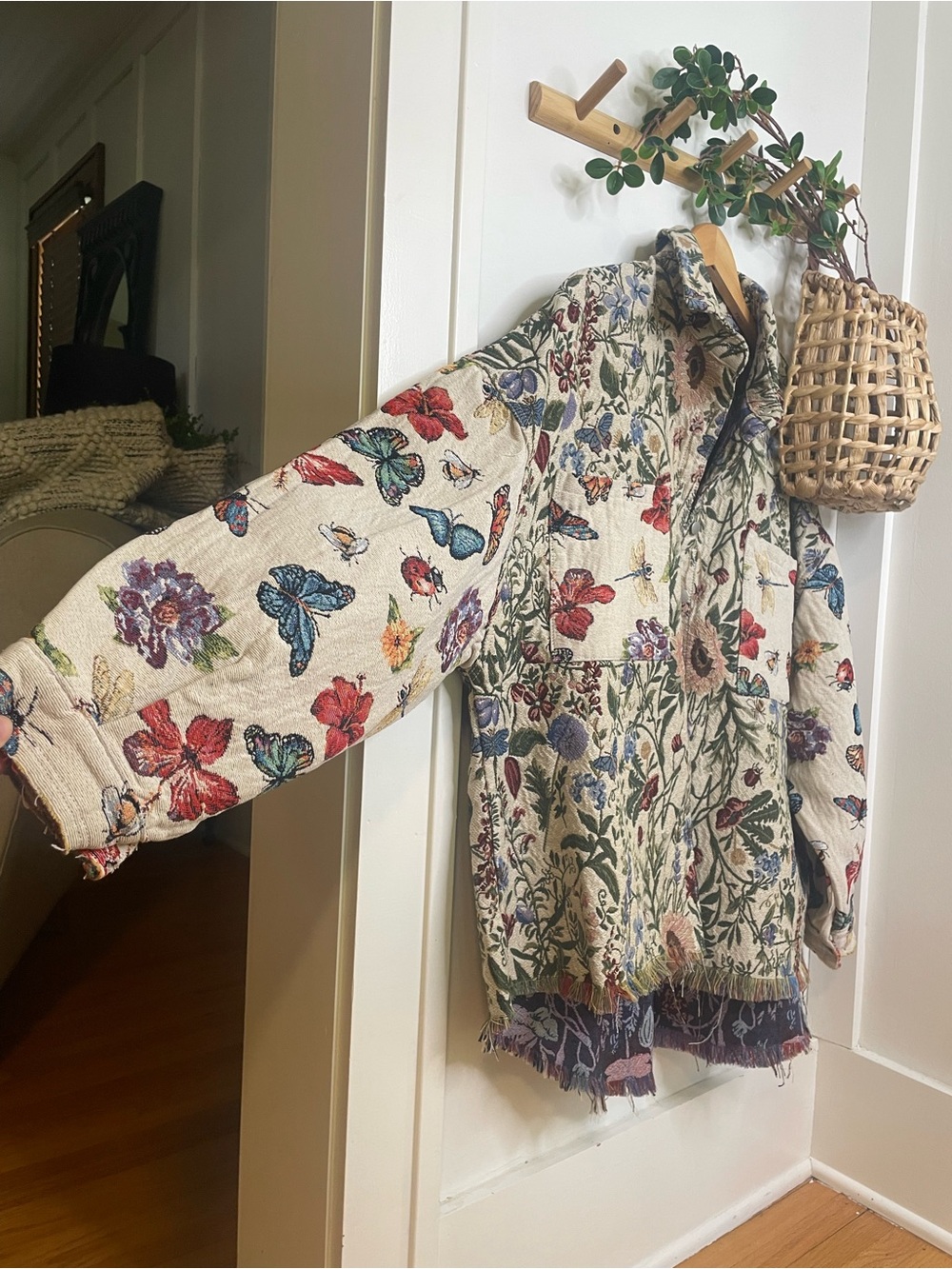 The Luana POL Floral Butterfly Oversized Jacket - Picture 6 of 9